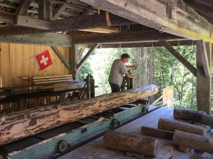 Historische Säge Gimmelwald