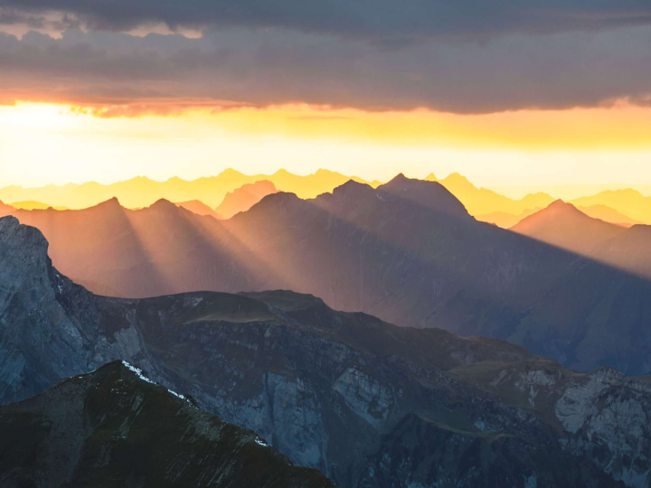 Hiking into the sunset