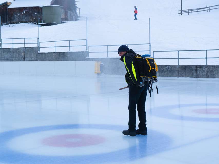 He makes sure the ice is perfect